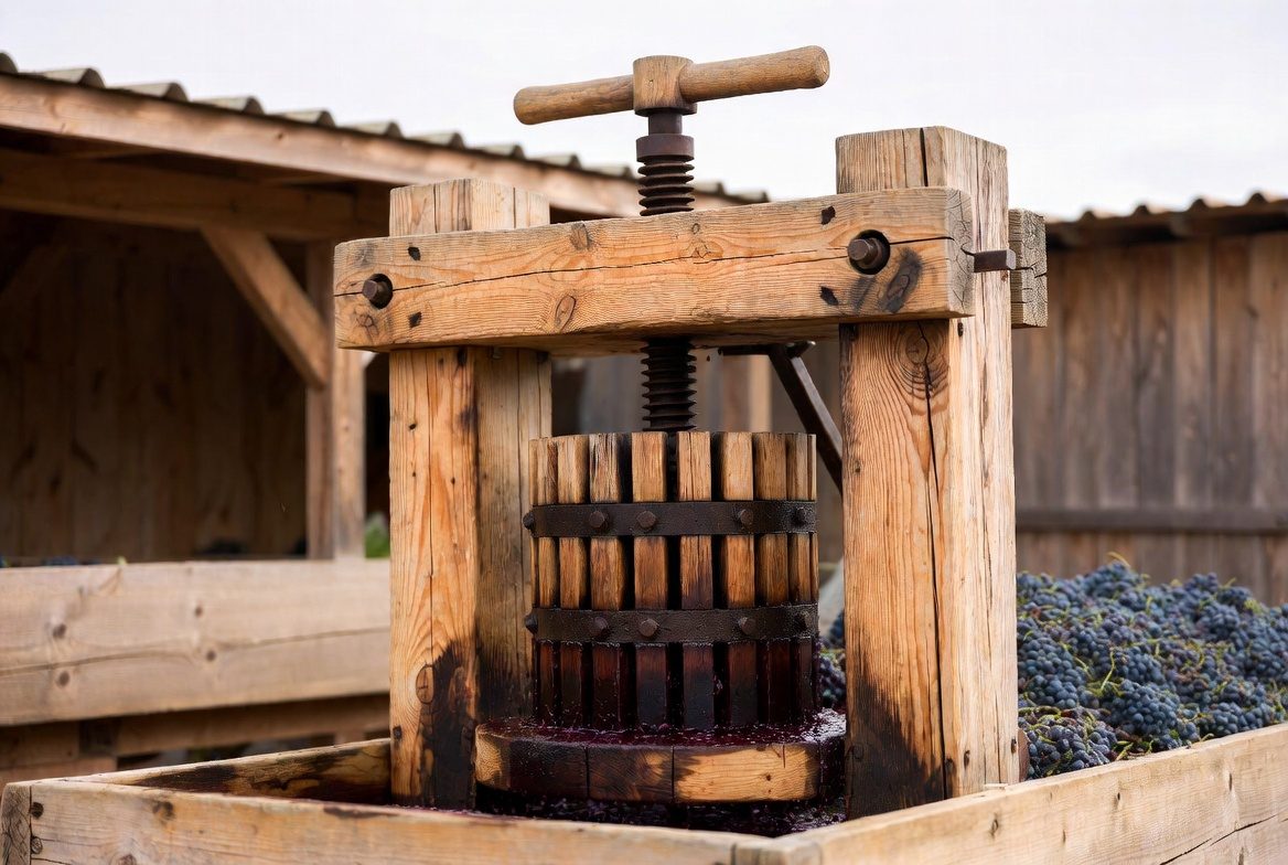 Traditional wine press